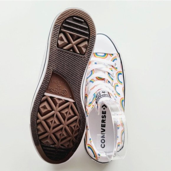 Converse Chuck Taylor All Star Bright Crimson "Rainbows" Youth 3 - Picture 5 of 6